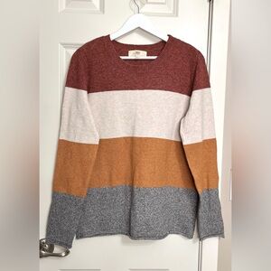 Pinque Color-Block Crewneck Sweater NWOT
